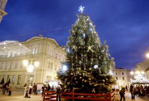 Szeged, karácsonyi fények, fenyő, karácsonyfa, Klauzál tér, ünnep, karácsony, advent